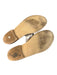 Jack Rogers Shoe Size est 6 Silver & Brown Manmade Material Thong Strap Shoes Silver & Brown / est 6
