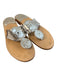 Jack Rogers Shoe Size est 6 Silver & Brown Manmade Material Thong Strap Shoes Silver & Brown / est 6