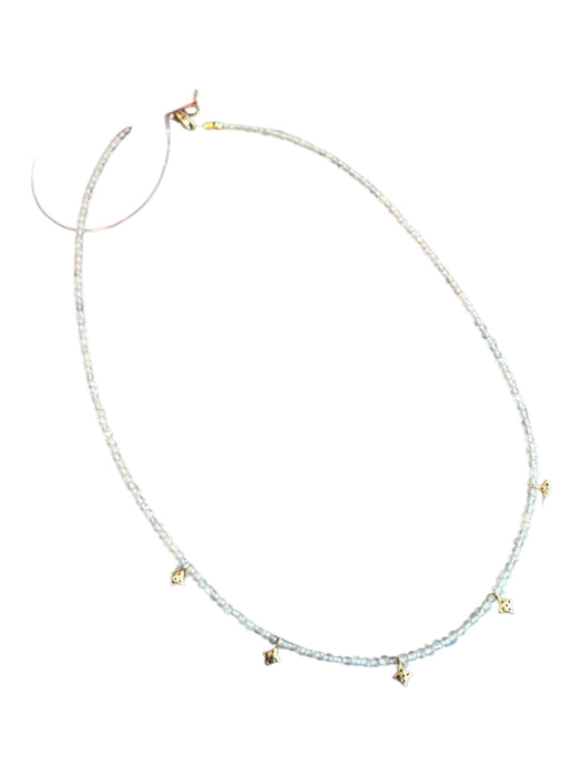 No Brand Bone Beaded Gold Detail Beaded Stars Clasp closure Necklace Bone
