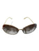 Tom Ford White Gradient Lens Gold Frame Oversized Sunglasses White