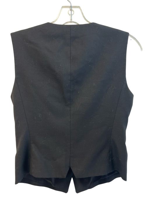 Theory Size 00 Black Wool Blend Stretch Solid 4 Button Tailored Vest Black / 00