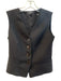 Theory Size 00 Black Wool Blend Stretch Solid 4 Button Tailored Vest Black / 00