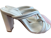 Alexandre Birman Shoe Size 37 White Leather Open Toe & Heel Heel Knotted Shoes White / 37