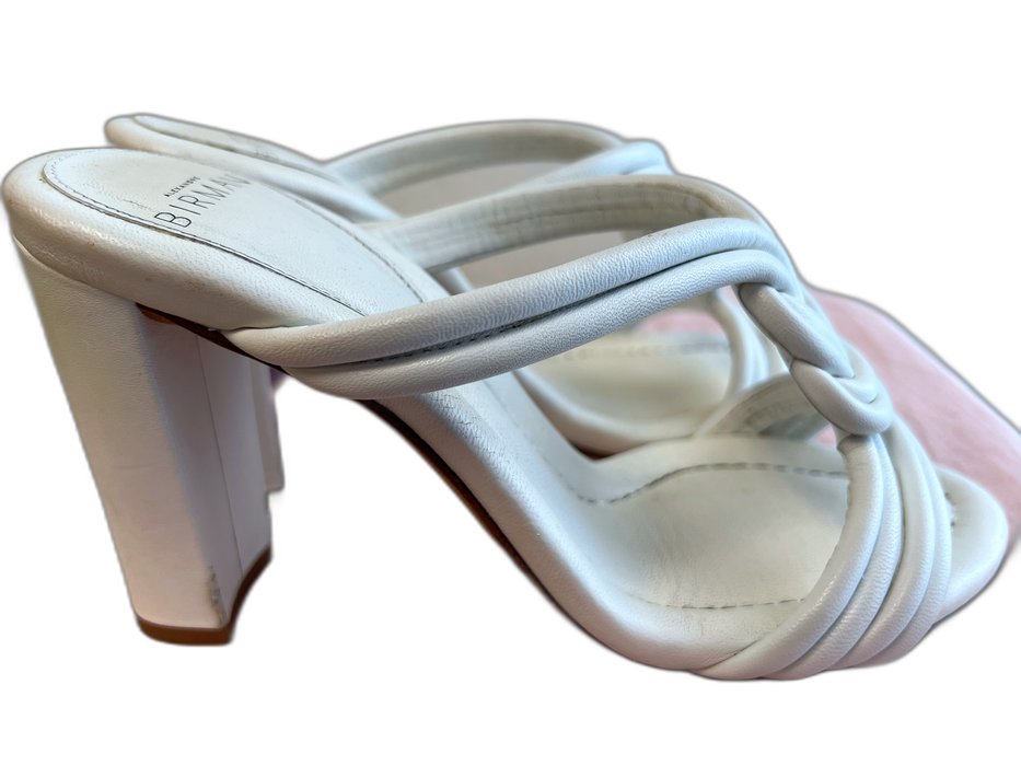Alexandre Birman Shoe Size 37 White Leather Open Toe & Heel Heel Knotted Shoes White / 37