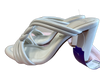 Alexandre Birman Shoe Size 37 White Leather Open Toe & Heel Heel Knotted Shoes White / 37
