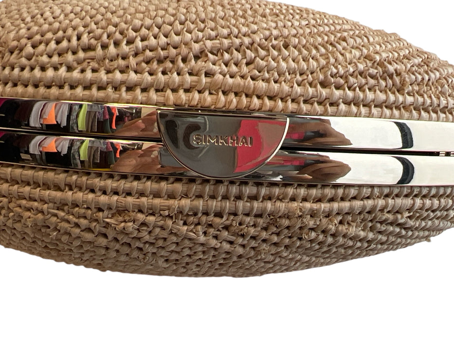 Simkhai Light Tan Raffia goldtone hardware Removable Chain Seashells Bag Light Tan / Small