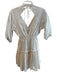 Misa Size XS White Cotton Eyelet Deep V Neck & Back Half Sleeve Dress White / XS