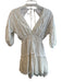 Misa Size XS White Cotton Eyelet Deep V Neck & Back Half Sleeve Dress White / XS