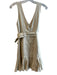 En Saison Size XS Khaki Linen & Cotton Sleeveless Belt Back Zip Dress Khaki / XS