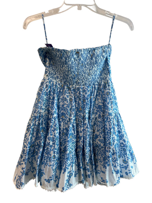 Poupette St. Barth Size XS Blue & Yellow No Fabric Tag Strapless Lined Dress Blue & Yellow / XS