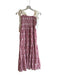 Jacquie The Label Size XS Red & White Polyester Gingham Embroidered Design Dress Red & White / XS