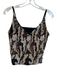 Le Superbe Size XS Beige Polyester Sequin Spaghetti Strap Animal Print Top Beige / XS