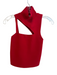 Alice & Olivia Size XS Red Viscose Blend Cut Out Detail High Neck Sleeveless Top Red / XS