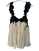 For Love & Lemons Size XS Cream Polyester Chiffon Rosette Bra Detail Dress Cream / XS