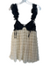 For Love & Lemons Size XS Cream Polyester Chiffon Rosette Bra Detail Dress Cream / XS