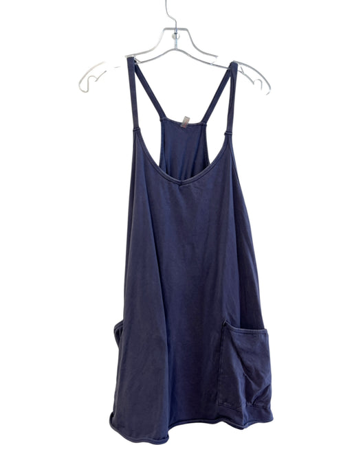FP Movement Size Medium Blue No Fabric Tag V Neck Romper Front Pocket Dress Blue / Medium