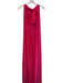 Vince Camuto Size XL Pink Polyester High Neck Maxi Back Zip Bow Detail Dress Pink / XL
