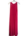 Vince Camuto Size XL Pink Polyester High Neck Maxi Back Zip Bow Detail Dress Pink / XL