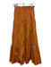 Kourt Size M Rust Cotton Elastic Waist Maxi Skirt Rust / M