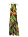 Lauren Ralph Lauren Size 8 Multi Polyester Sleeveless Tie Dye Front Tie Gown Multi / 8