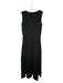 Vince Size M Black Linen Blend Sleeveless V Neck Side Ties Maxi Dress Black / M