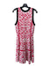Kate Spade Size Medium Pink, White, black Viscose Blend Sleeveless Floral Dress Pink, White, black / Medium