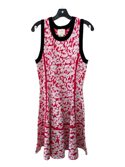 Kate Spade Size Medium Pink, White, black Viscose Blend Sleeveless Floral Dress Pink, White, black / Medium