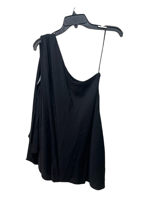 Trina Turk Size S Black Silk Blend One Shoulder Sleeveless Top Black / S