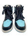Air Jordan Shoe Size 8 Blue, Navy, White Patent Leather High Top Sneakers Blue, Navy, White / 8