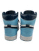 Air Jordan Shoe Size 8 Blue, Navy, White Patent Leather High Top Sneakers Blue, Navy, White / 8