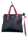 Kate Spade Black White Purple Saffiano Leather Gold hardware Colorblock Bag Black White Purple / S