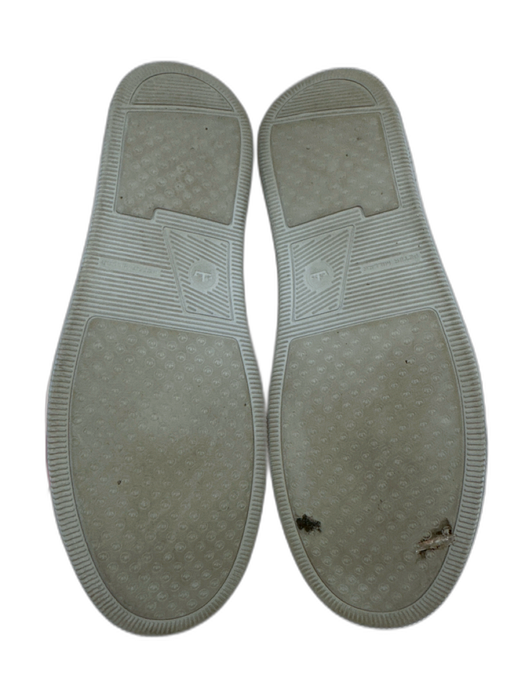 Peter Millar Shoe Size 8.5 White & Gray Leather Solid Sneaker Men's Shoes White & Gray / 8.5