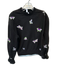 & Other Stories Size 2 Black & Purple Cotton Long Sleeve Butterflies Sweatshirt Black & Purple / 2