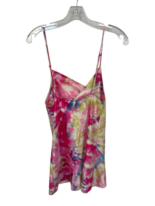Flynn Skye Size S Pink & Yellow Polyester Blend Spaghetti Strap Tie Dye Dress Pink & Yellow / S