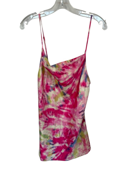 Flynn Skye Size S Pink & Yellow Polyester Blend Spaghetti Strap Tie Dye Dress Pink & Yellow / S