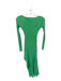 A.L.C. Size XS Lime Green Viscose Blend Ribbed Cutout Side Slit Maxi Dress Lime Green / XS