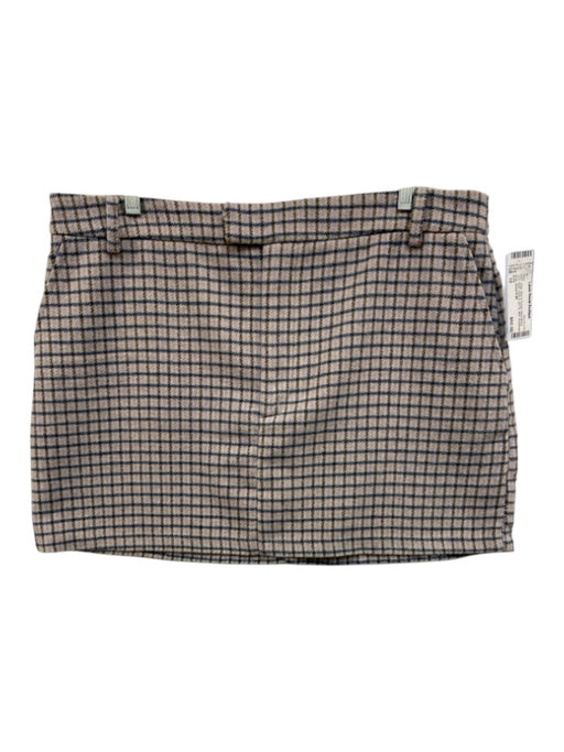 Rails Size 10 Gray, Blue & Purple Wool Blend Grid Plaid Hook & Zip Fly Skirt Gray, Blue & Purple / 10