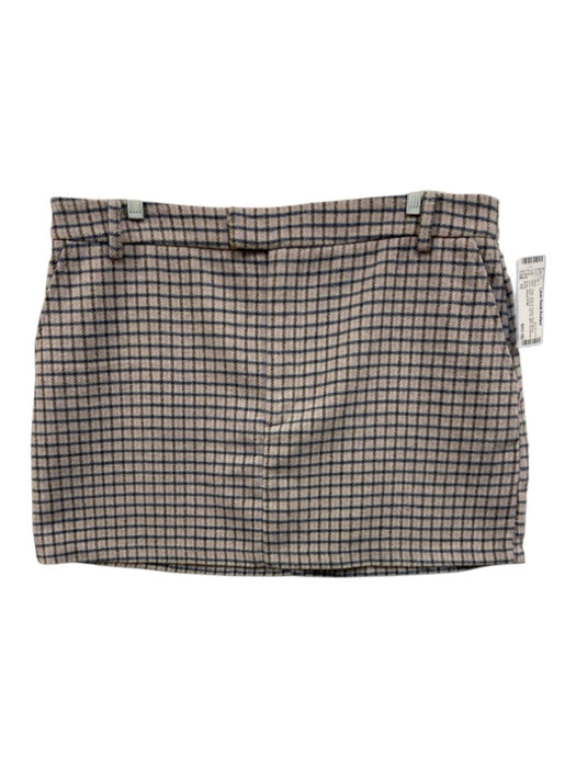 Rails Size 10 Gray, Blue & Purple Wool Blend Grid Plaid Hook & Zip Fly Skirt Gray, Blue & Purple / 10