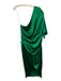 DO+BE Size L Green Polyester Satin One Shoulder Gathered Pleats 1/2 sleeve Dress Green / L