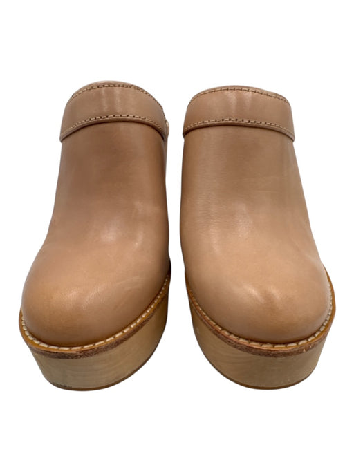 Kimberly Whitman for Antonio Melani Shoe Size 6.5 Beige Leather Upper Mules Beige / 6.5