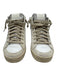 P448 Shoe Size 36 White Leather Upper Suede Detail Shimmer Detail Sneakers White / 36