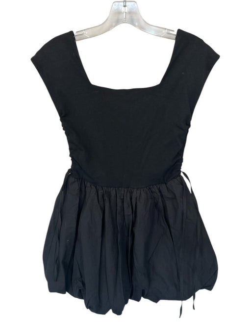 Sofie the Label Size S Black Cotton Blend Cap Sleeve Bubble Sleeve Mini Dress Black / S