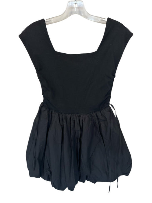 Sofie the Label Size S Black Cotton Blend Cap Sleeve Bubble Sleeve Mini Dress Black / S