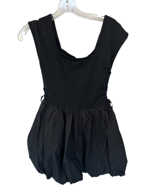 Sofie the Label Size S Black Cotton Blend Cap Sleeve Bubble Sleeve Mini Dress Black / S