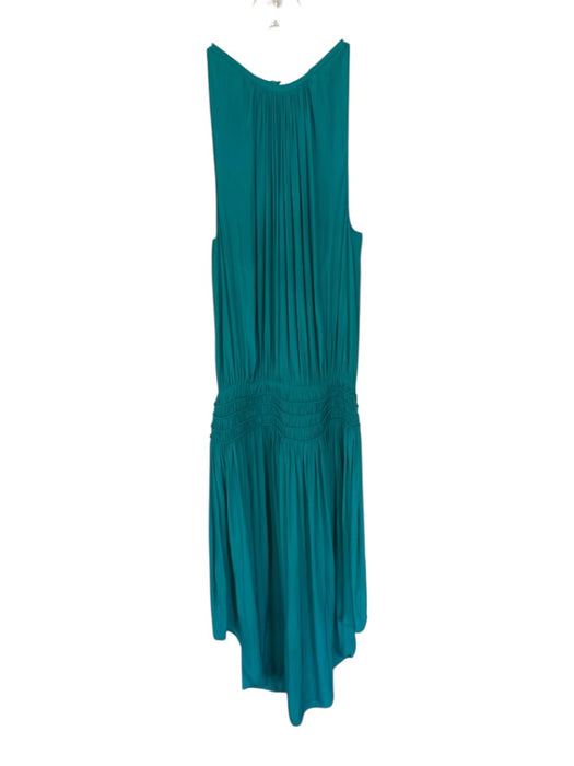 Ramy Brook Size XS Turquiose Polyester Sleeveless Midi Waist Cinch Dress Turquiose / XS