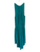 Ramy Brook Size XS Turquiose Polyester Sleeveless Midi Waist Cinch Dress Turquiose / XS