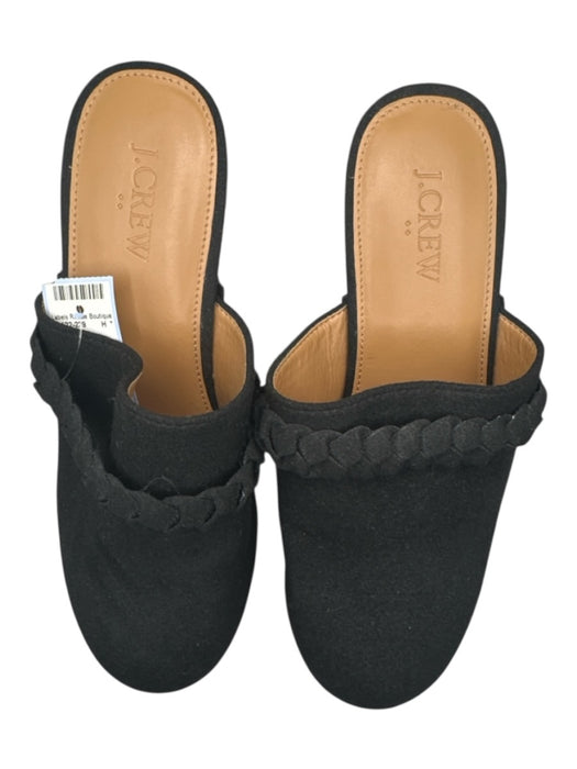 J. Crew Shoe Size 6.5 Black Synthetic Braid Detail Studs Round Toe Heel Clogs Black / 6.5