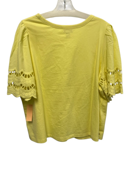 Lilly Pulitzer Size XXL Yellow Cotton Eyelets Top Yellow / XXL