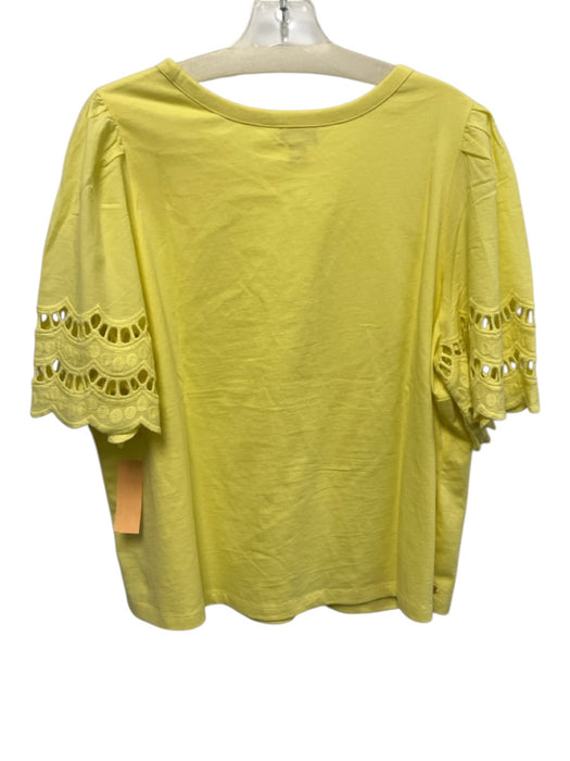 Lilly Pulitzer Size XXL Yellow Cotton Eyelets Top Yellow / XXL