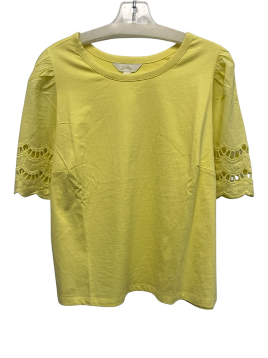 Lilly Pulitzer Size XXL Yellow Cotton Eyelets Top Yellow / XXL